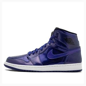 Nike Retro High Deep Royal Lack Basketskor Air Jordan 1 Herr Lila | JD-732SA