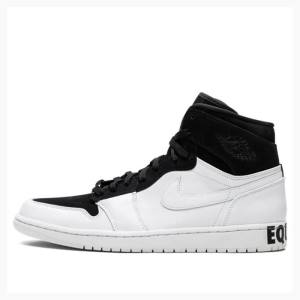 Nike Retro High Equality Basketskor Air Jordan 1 Herr Svarta Vita | JD-365LI