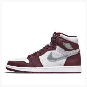 Nike Retro High OG Bordeaux Basketskor Air Jordan 1 Herr Röda Silver | JD-216BX