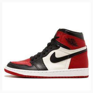 Nike Retro High OG Bred Tå Basketskor Air Jordan 1 Herr Röda Svarta | JD-269YW