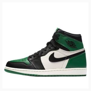 Nike Retro High OG Pine Basketskor Air Jordan 1 Herr Gröna Svarta | JD-518DN