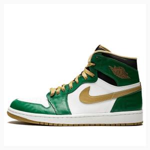 Nike Retro High OG SVSM Basketskor Air Jordan 1 Herr Gröna Guld | JD-509YX