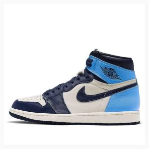 Nike Retro High OG UNC – Obsidian Basketskor Air Jordan 1 Herr Blå Svarta | JD-918MW