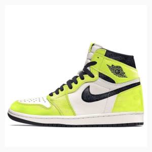 Nike Retro High OG Visionaire Basketskor Air Jordan 1 Herr Vita Svarta Gröna | JD-679SB