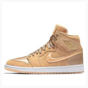 Nike Retro High SOH Ice Peach Basketskor Air Jordan 1 Dam Guld | JD-357DQ