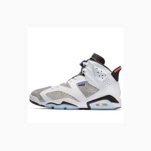 Nike Retro LTR Flint Basketskor Air Jordan 6 Herr Vita Grå Svarta | JD-809DV