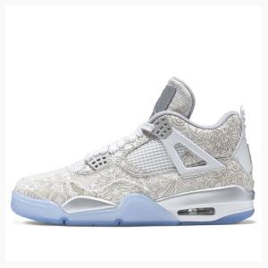 Nike Retro Laser Basketskor Air Jordan 4 Herr Vita | JD-140MS