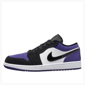 Nike Retro Low Court Sneakers Air Jordan 1 Herr Lila | JD-641GF