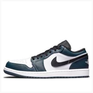 Nike Retro Low Dark Teal Sneakers Air Jordan 1 Herr Olivgröna | JD-034PN