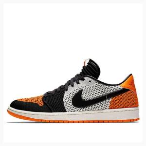 Nike Retro Low Flyknit Shattered Backboard Sneakers Air Jordan 1 Herr Svarta Grå Orange | JD-806QF