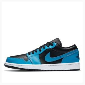 Nike Retro Low Laser Sneakers Air Jordan 1 Herr Blå Svarta | JD-721SJ