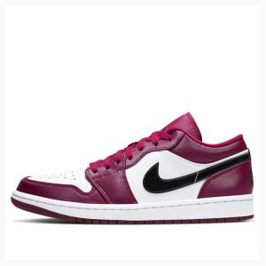 Nike Retro Low Noble Sneakers Air Jordan 1 Herr Röda Svarta | JD-975GP