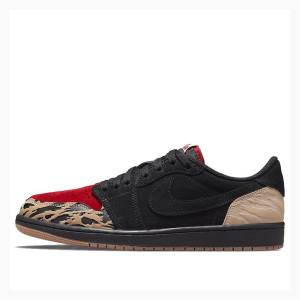 Nike Retro Low OG SP Sole Fly Sneakers Air Jordan 1 Herr Svarta Röda | JD-027WY