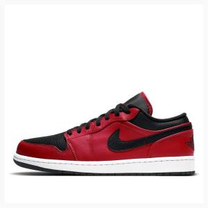 Nike Retro Low Reverse Bred Sneakers Air Jordan 1 Herr Röda Svarta | JD-653HZ