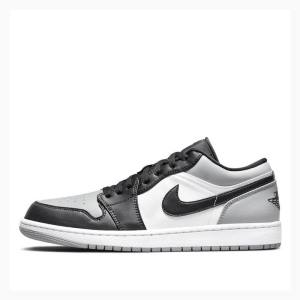 Nike Retro Low Shadow Tå Sneakers Air Jordan 1 Herr Svarta Grå | JD-654AN