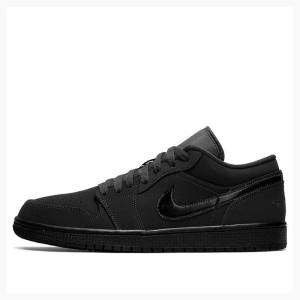 Nike Retro Low Triple Sneakers Air Jordan 1 Herr Svarta | JD-710QA