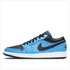 Nike Retro Low University Sneakers Air Jordan 1 Herr Blå Svarta | JD-702TS