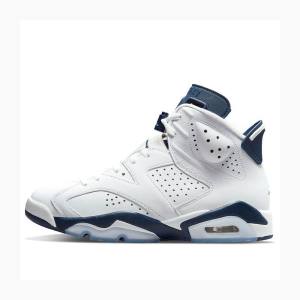 Nike Retro Midnight Basketskor Air Jordan 6 Herr Vita Marinblå | JD-562QT