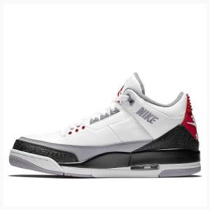 Nike Retro NRG Tinker Basketskor Air Jordan 3 Herr Vita Svarta Grå | JD-734VI