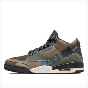 Nike Retro Patchwork Basketskor Air Jordan 3 Herr Bruna | JD-605QX