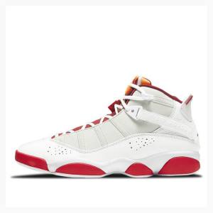 Nike Rings Hare Six Champions Basketskor Air Jordan 6 Herr Vita Röda | JD-523NE