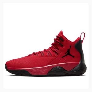 Nike Super Fly MVP PF Black Red Basketskor Air Jordan Herr Röda Svarta | JD-698VM