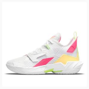 Nike Why Not Zer0.4 PF 4 Basketskor Air Jordan Herr Vita Rosa Beige | JD-138GR