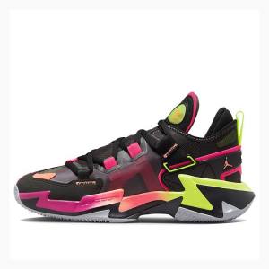 Nike Why Not Zer0.5 PF Black Basketskor Air Jordan Herr Svarta Gröna Rosa | JD-607HE