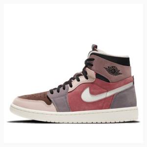 Nike Zoom Air CMFT Canyon Rust Basketskor Air Jordan 1 Dam Rosa Röda | JD-537CS