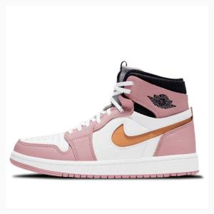 Nike Zoom Air CMFT Glaze Basketskor Air Jordan 1 Dam Rosa | JD-832JB