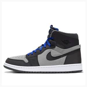 Nike Zoom Air CMFT LPL x Air Jordan Basketskor Air Jordan 1 Herr Grå Svarta Blå | JD-798UI