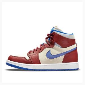 Nike Zoom Air CMFT Team Basketskor Air Jordan 1 Dam Röda Blå | JD-798RP