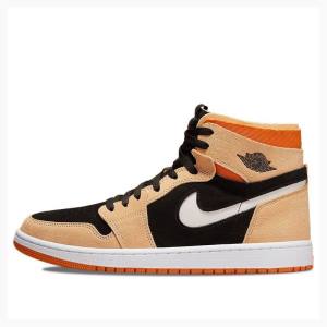 Nike Zoom CMFT Pumpkin Spice Basketskor Air Jordan 1 Herr Svarta Orange | JD-829NG