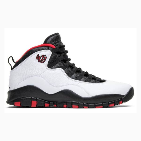 Nike Double Nickel Basketskor Air Jordan 10 Herr Vita Svarta | JD-951JY