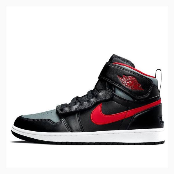 Nike FlyEase Basketskor Air Jordan 1 Herr Svarta | JD-714UN