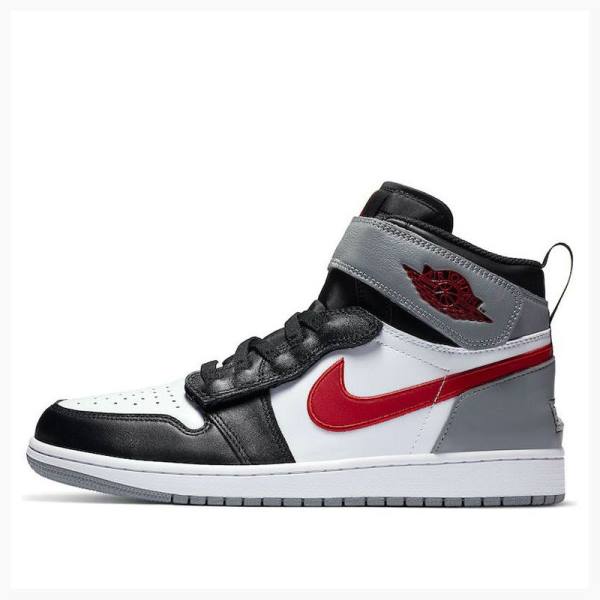 Nike Flyease Particle Basketskor Air Jordan 1 Herr Svarta Röda Silver | JD-805TR