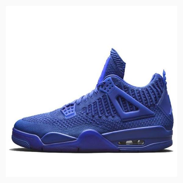 Nike Flyknit Hyper Royal Basketskor Air Jordan 4 Herr Blå | JD-629YX