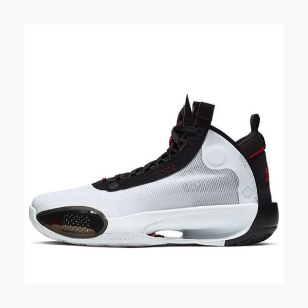 Nike (GS) BQ3384 Basketskor Air Jordan 34 Dam Svarta Vita Röda | JD-523DY