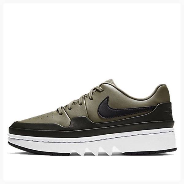 Nike Jester XX Low \'Trooper\' Sneakers Air Jordan 1 Dam Gröna Svarta | JD-615TA