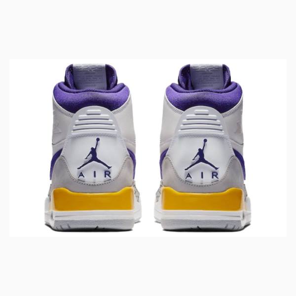 Nike Legacy 312 Lakers Basketskor Air Jordan Herr Vita Lila | JD-269DA