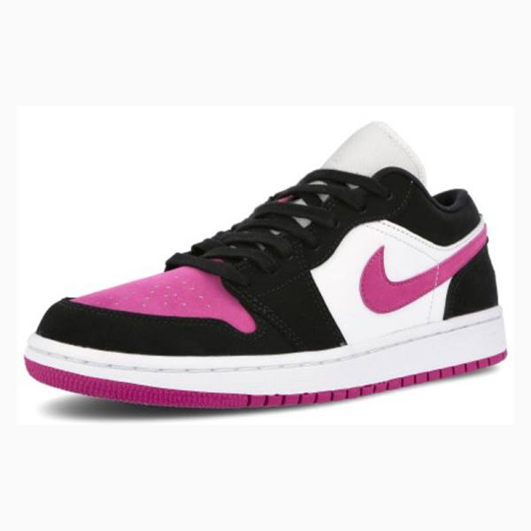 Nike Low Cactus Flower Sneakers Air Jordan 1 Dam Svarta Lila | JD-623PG