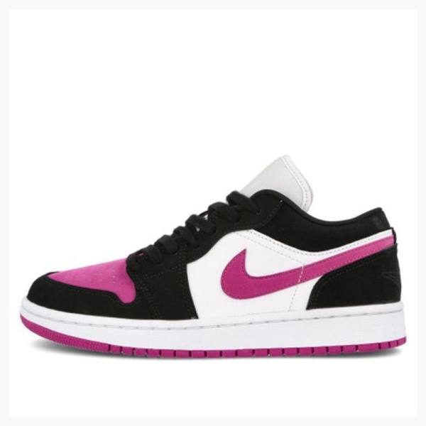 Nike Low Cactus Flower Sneakers Air Jordan 1 Dam Svarta Lila | JD-623PG