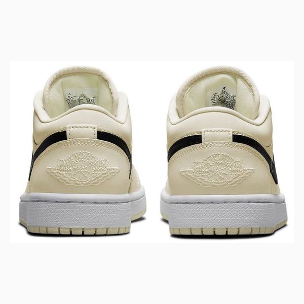 Nike Low Creamy Coconut Milk Sneakers Air Jordan 1 Dam Grädde Svarta | JD-654HQ