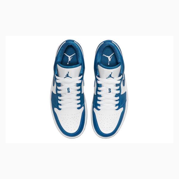 Nike Low Marina Blue Sneakers Air Jordan 1 Dam Blå | JD-951WF