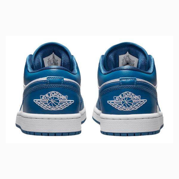 Nike Low Marina Blue Sneakers Air Jordan 1 Dam Blå | JD-951WF