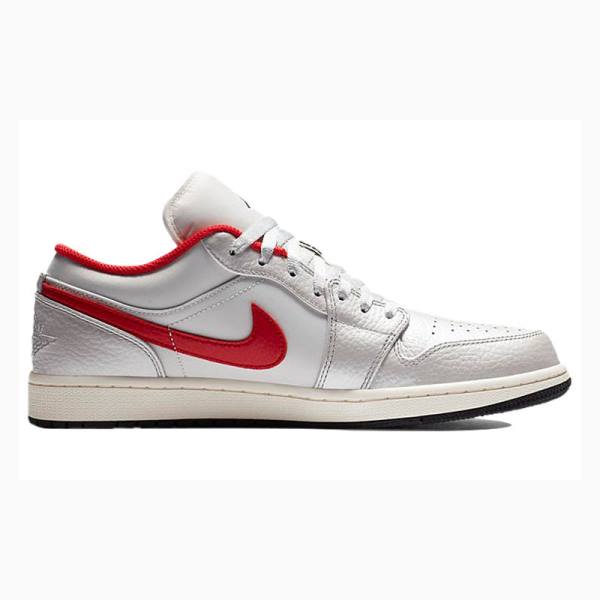 Nike Low 'Night Track' Sneakers Air Jordan 1 Herr Vita Röda | JD-617NB