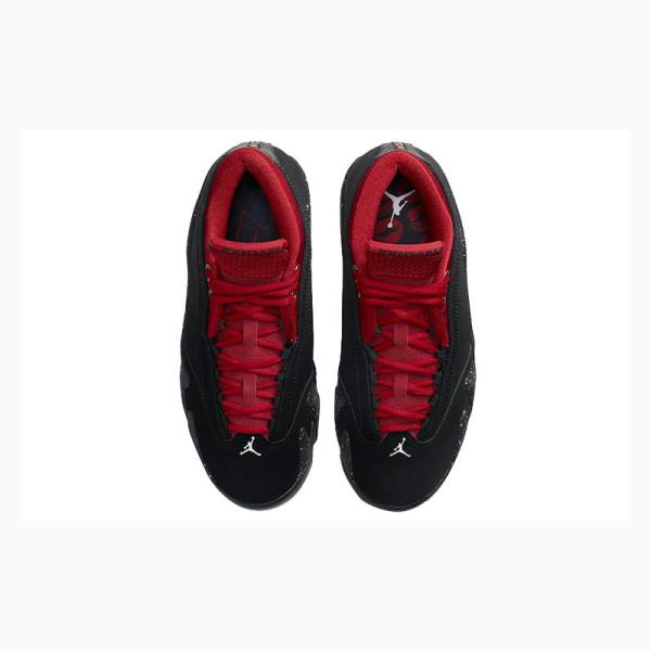 Nike Low Red Lipstick Sneakers Air Jordan 14 Dam Svarta Röda | JD-846BW