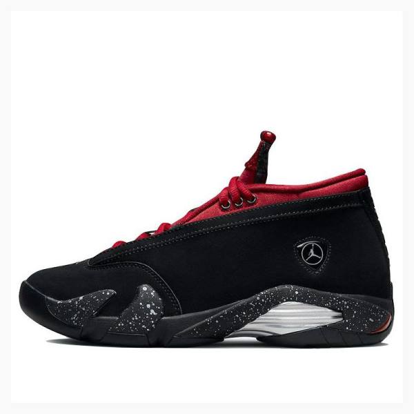 Nike Low Red Lipstick Sneakers Air Jordan 14 Dam Svarta Röda | JD-846BW