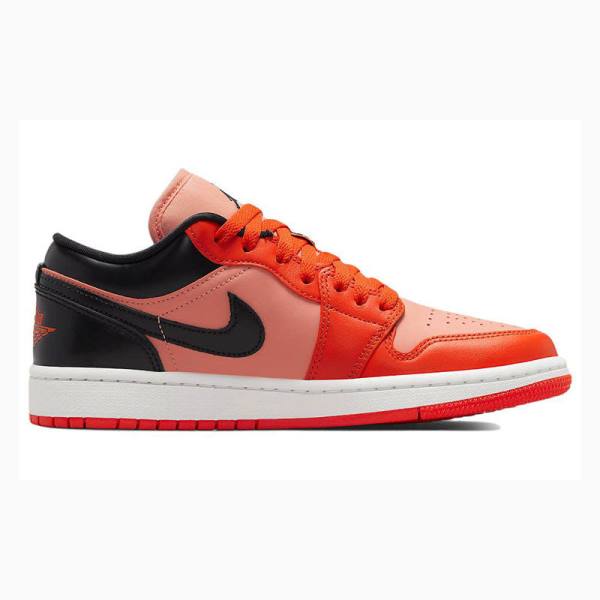 Nike Low SE Crimson Bliss Sneakers Air Jordan 1 Dam Röda Svarta | JD-395GN