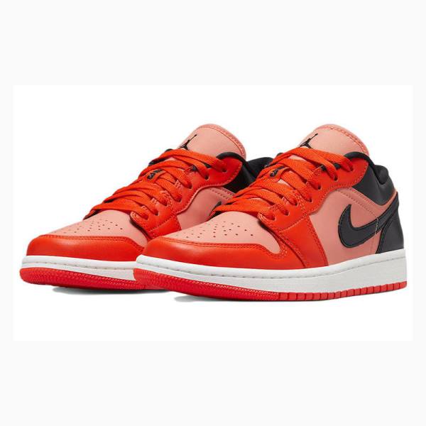 Nike Low SE Crimson Bliss Sneakers Air Jordan 1 Dam Röda Svarta | JD-395GN